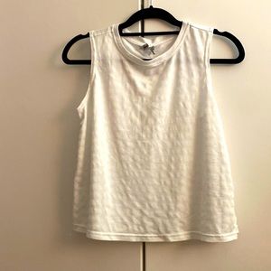white excersize shirt